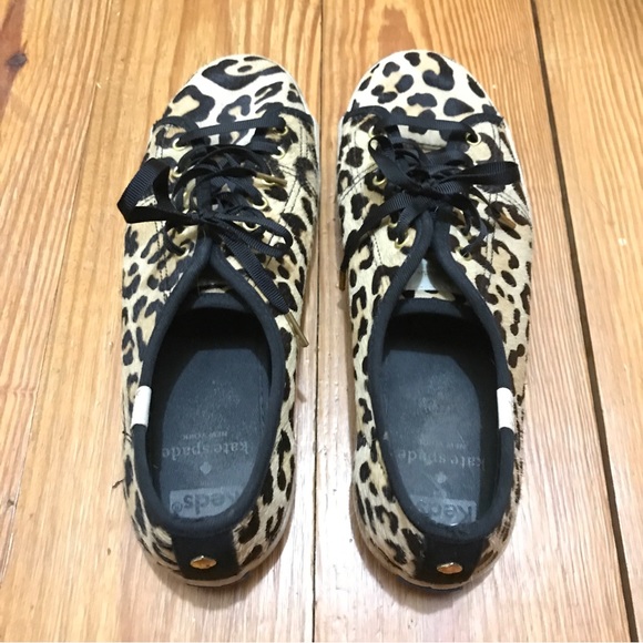 Keds Kate Spade Animal Hair Leopard Print Sneakers, EUC, 7.5 - Picture 10 of 13